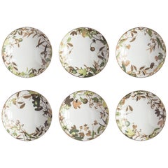 Mont Blanc, seis platos hondos de porcelana contemporánea con diseño decorativo