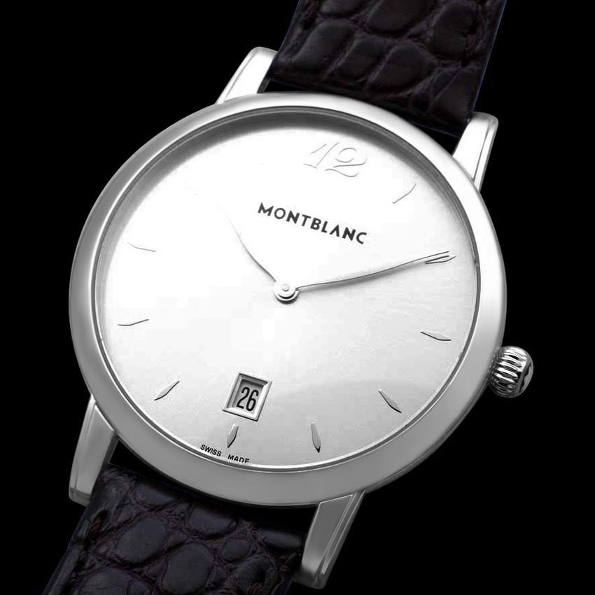 Orologio Mont Blanc Star Classique Uomo SS Steele - Zecca con garanzia in vendita 2