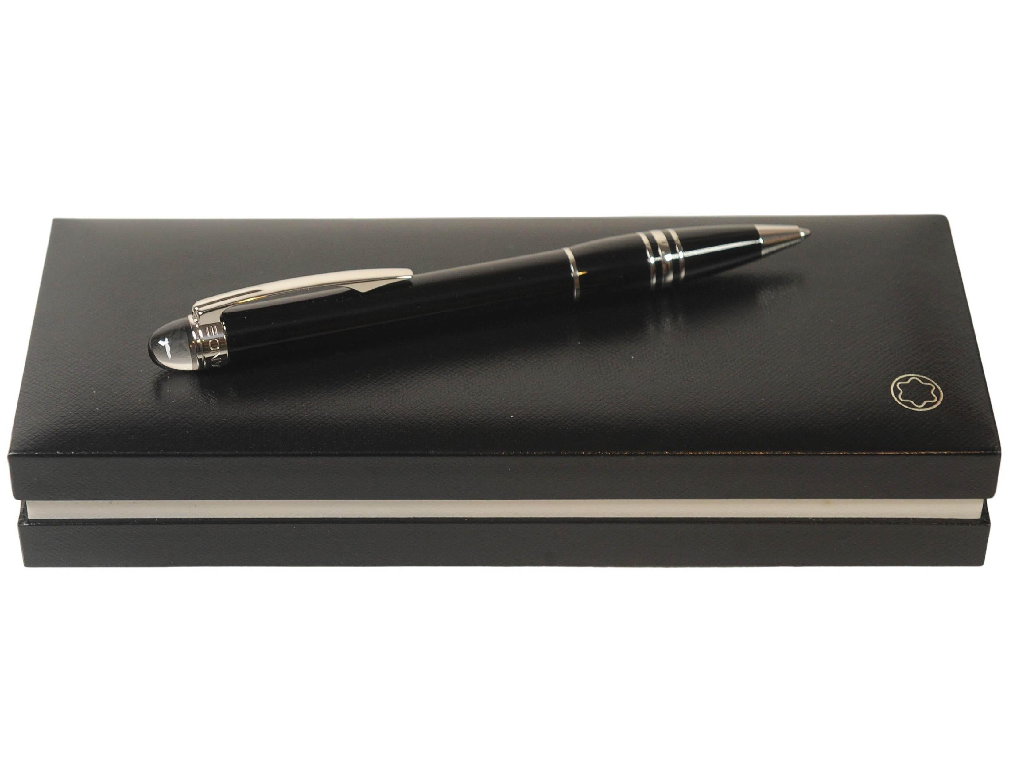 Montblanc StarWalker Black Resin Ballpoint Pen With Original Box & Papers 2005 For Sale 4