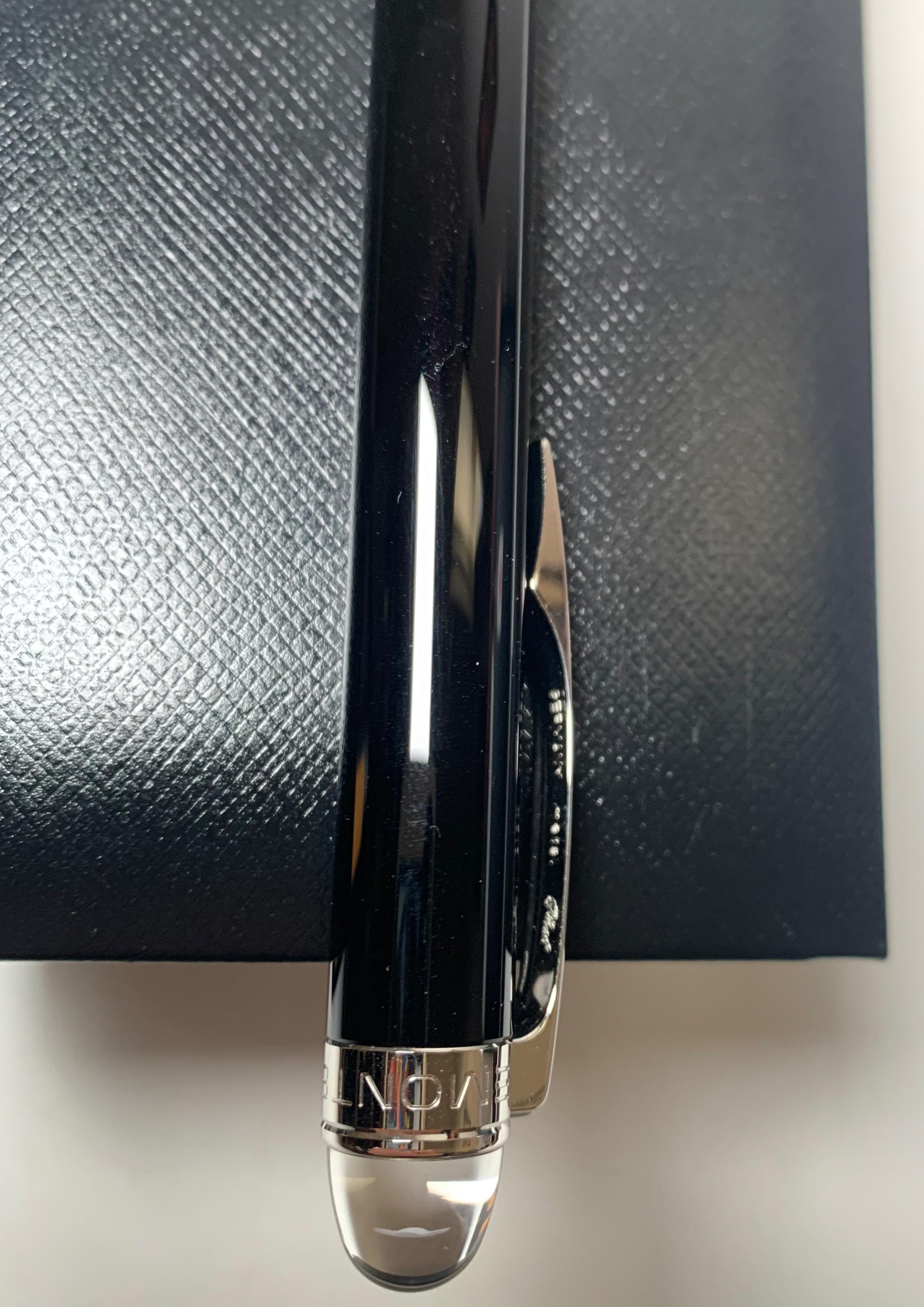 Montblanc StarWalker Black Resin Ballpoint Pen With Original Box & Papers 2005 For Sale 7