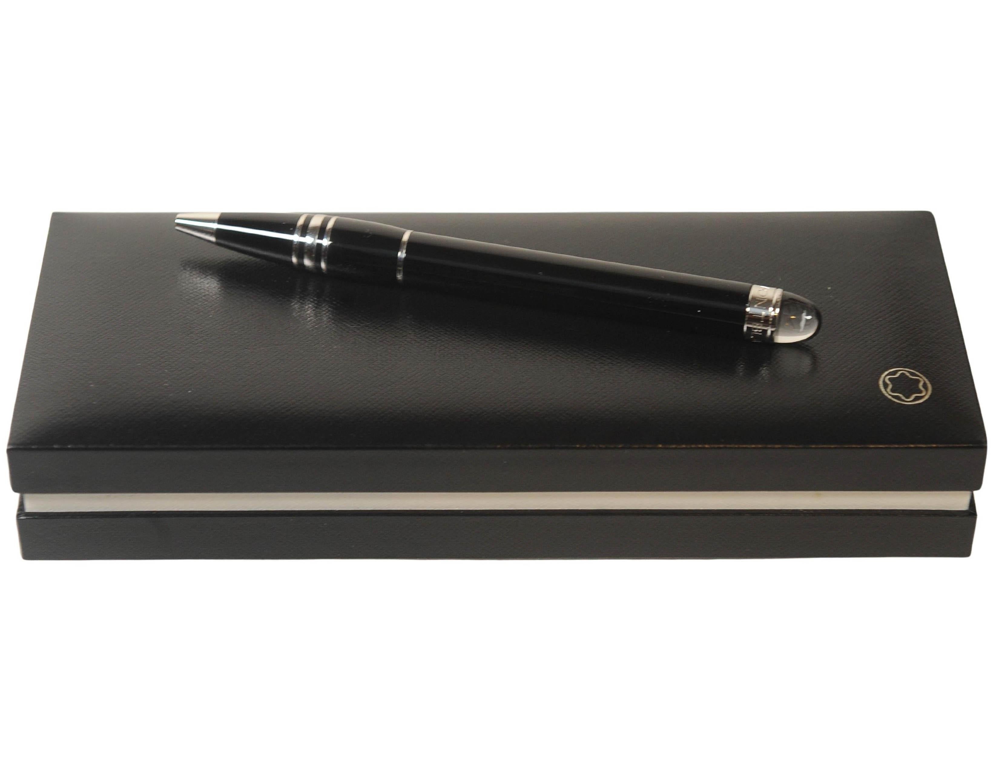 Contemporary Montblanc StarWalker Black Resin Ballpoint Pen With Original Box & Papers 2005 For Sale