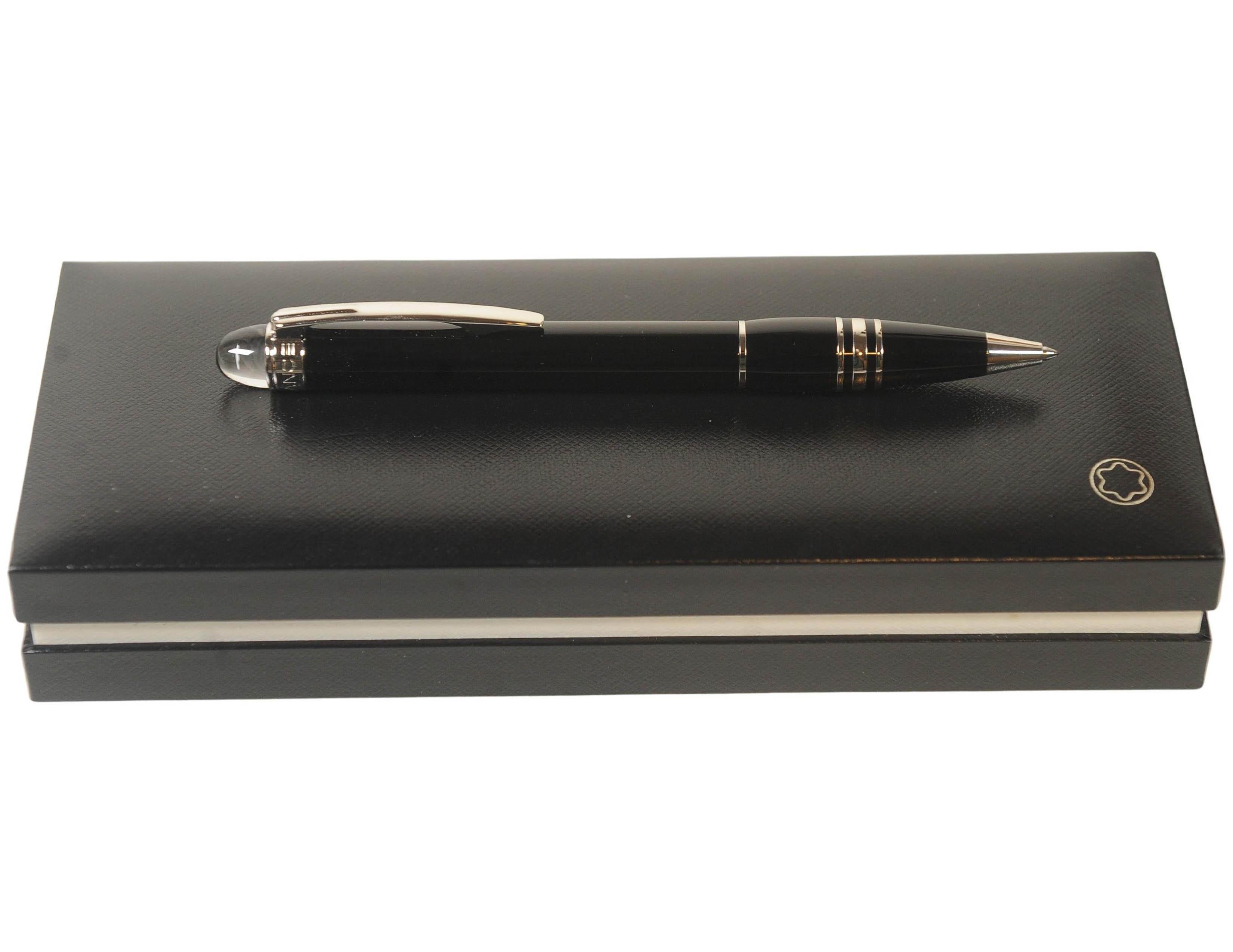 Montblanc StarWalker Black Resin Ballpoint Pen With Original Box & Papers 2005 For Sale 2