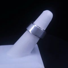 Mont Blanc Sterling Silver 925 Rotating Ring, Size 5.5