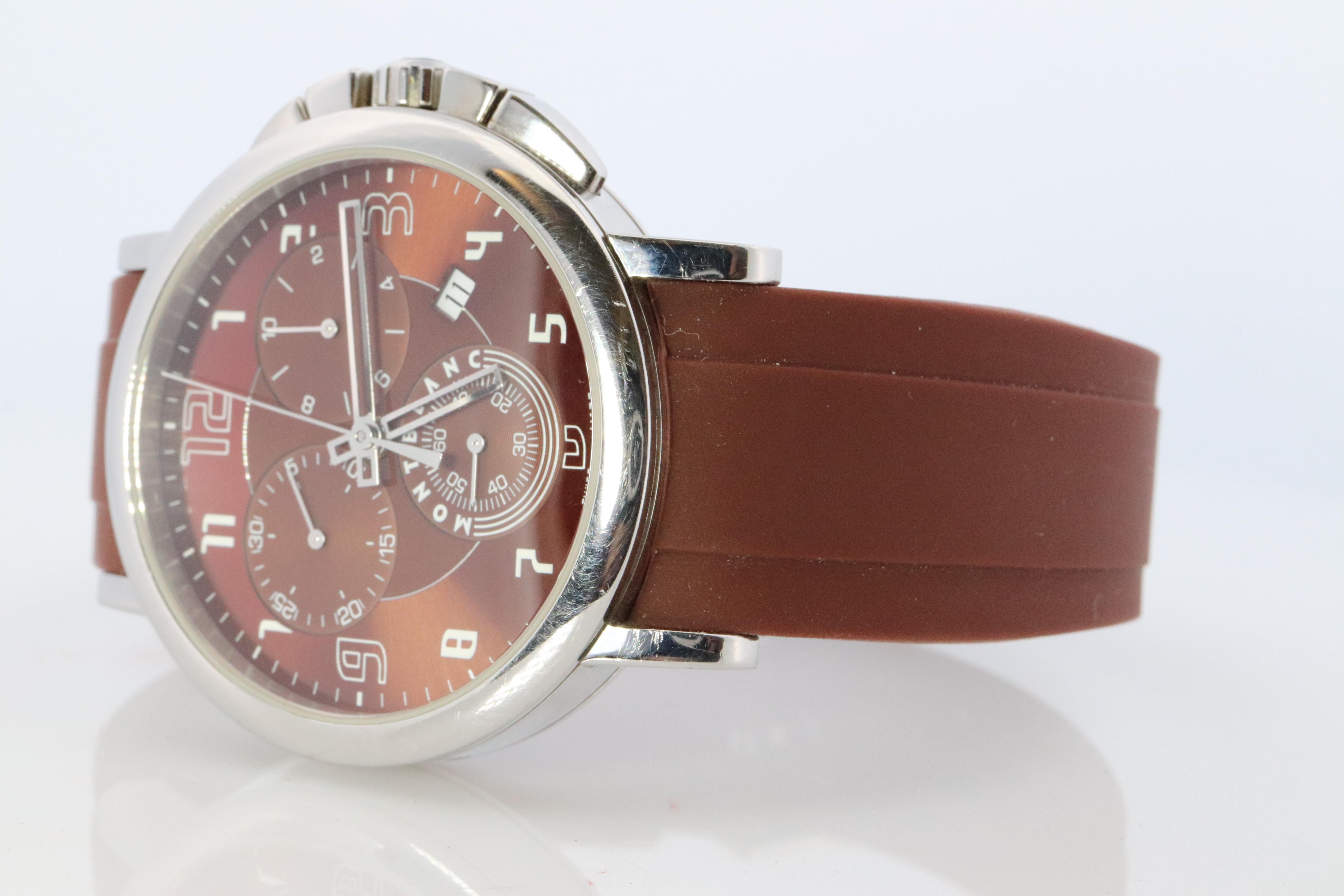 Men's Mont Blanc Watch. Mont Blanc Summit XL Mens 7080 Brown Dial WristWatch For Sale