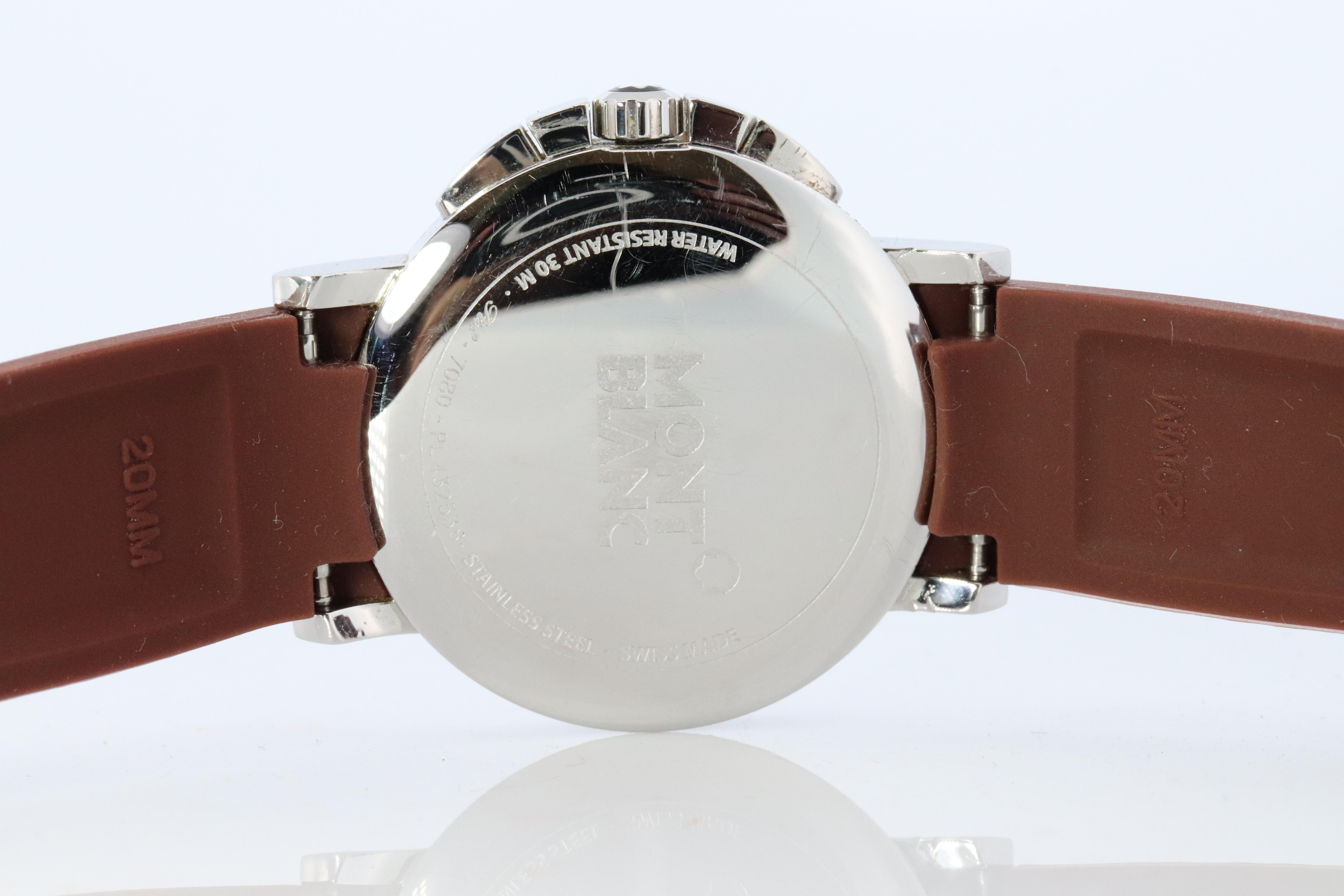 Mont Blanc Watch. Mont Blanc Summit XL Mens 7080 Brown Dial WristWatch For Sale 1