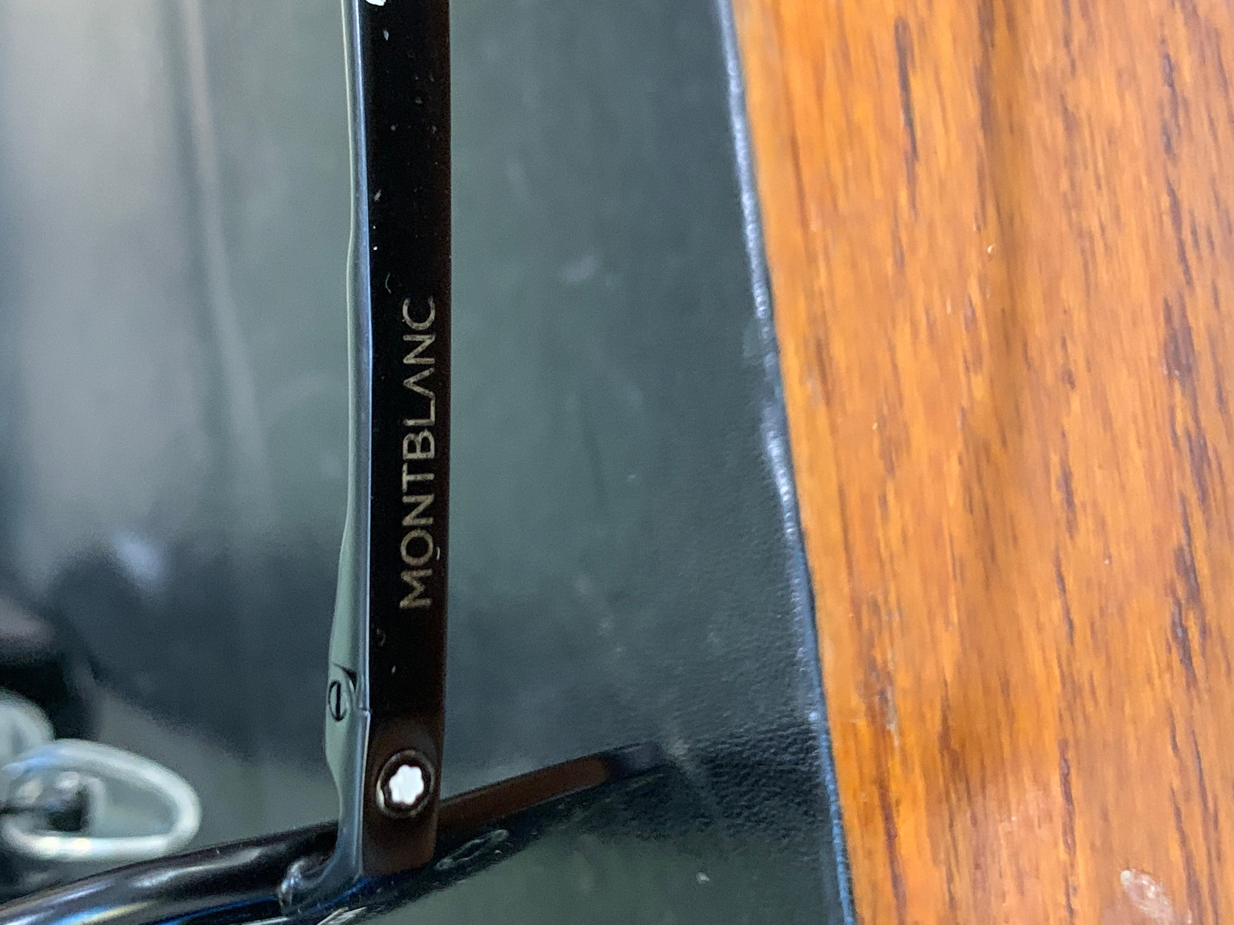 Mont Blank, geliebt  2938  63-13 -130 Schwarze Herren-Sonnenbrille, hergestellt in Italien im Zustand „Hervorragend“ im Angebot in New York, NY