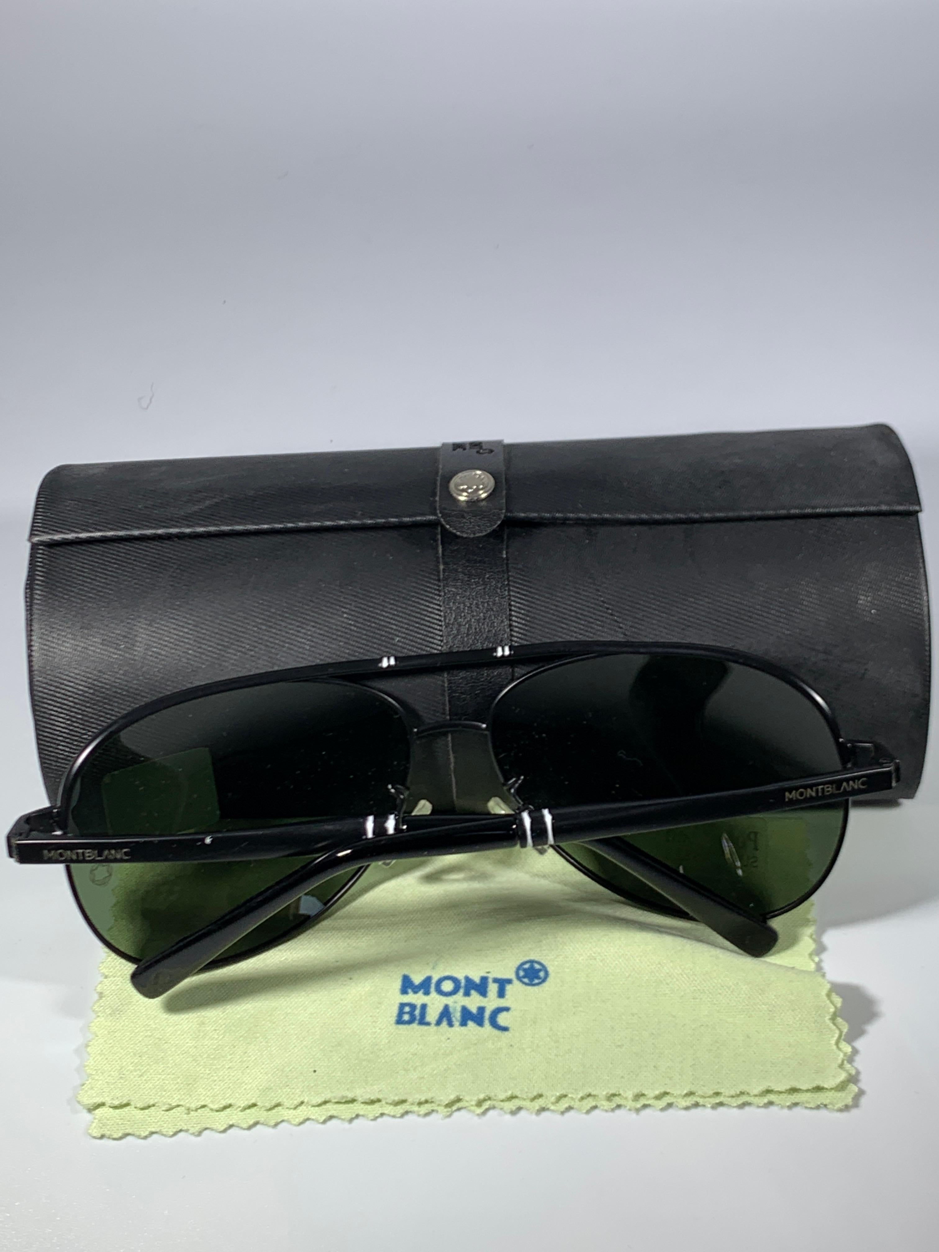 Mont Blank Pre Loved  2938  63-13 -130 Black Men's Sunglasses, Made in Italy For Sale 1