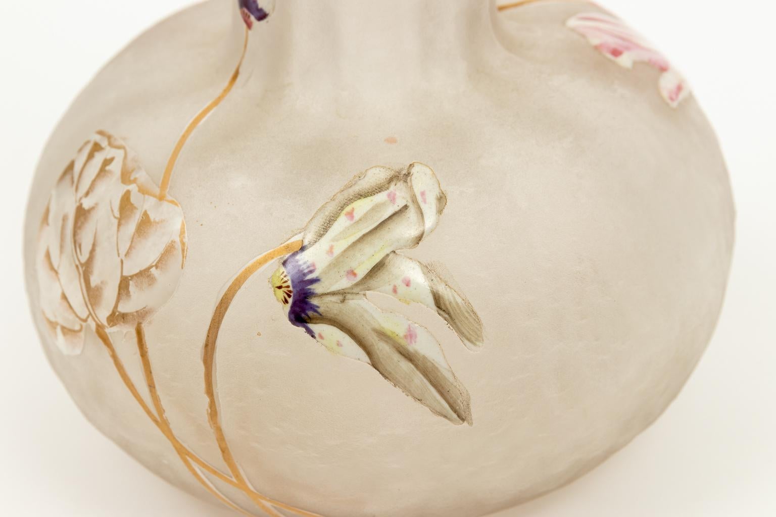 Crystal Mont Joye French Enameled Vase