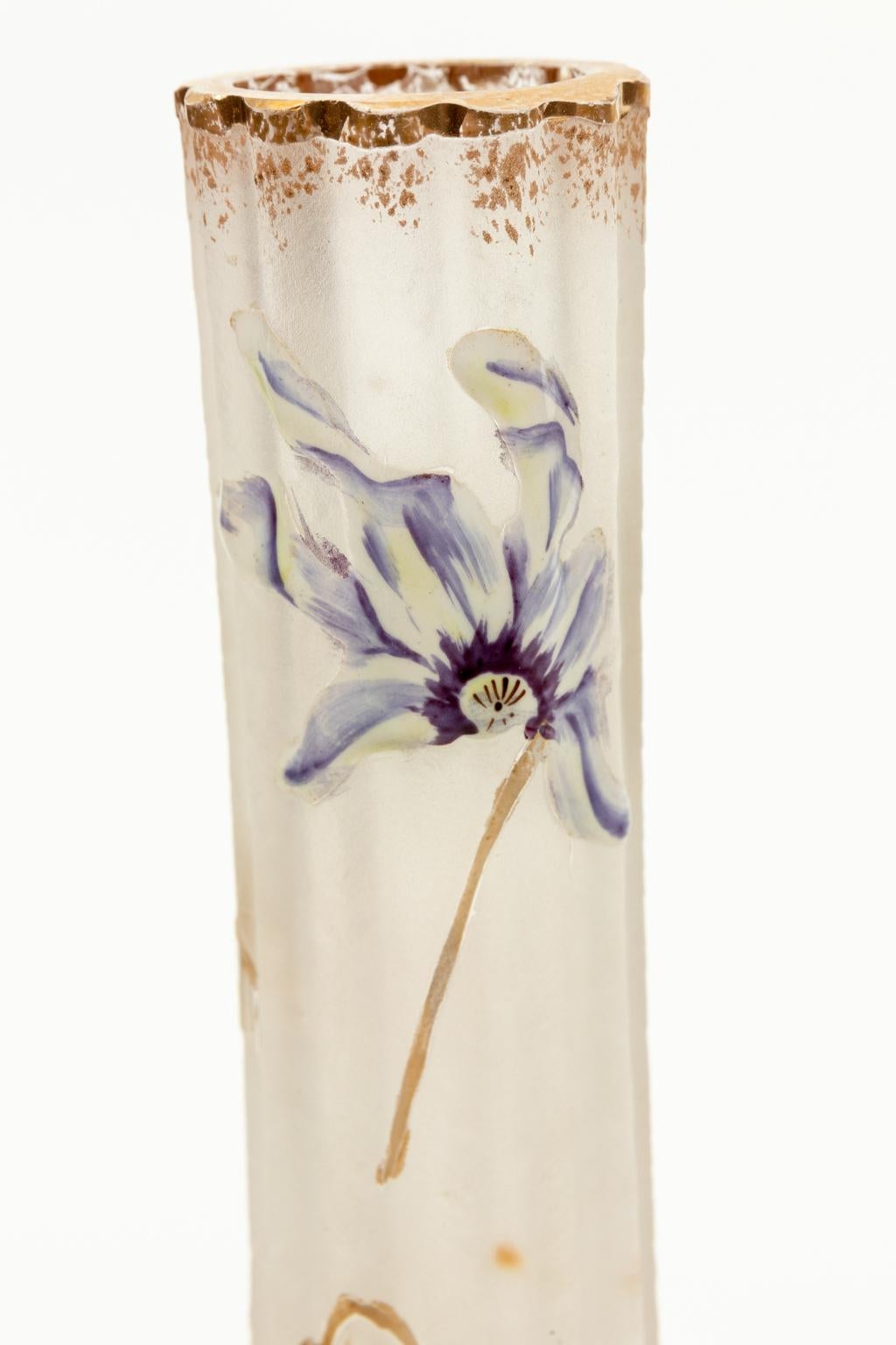 Crystal Mont Joye French Enameled Vase