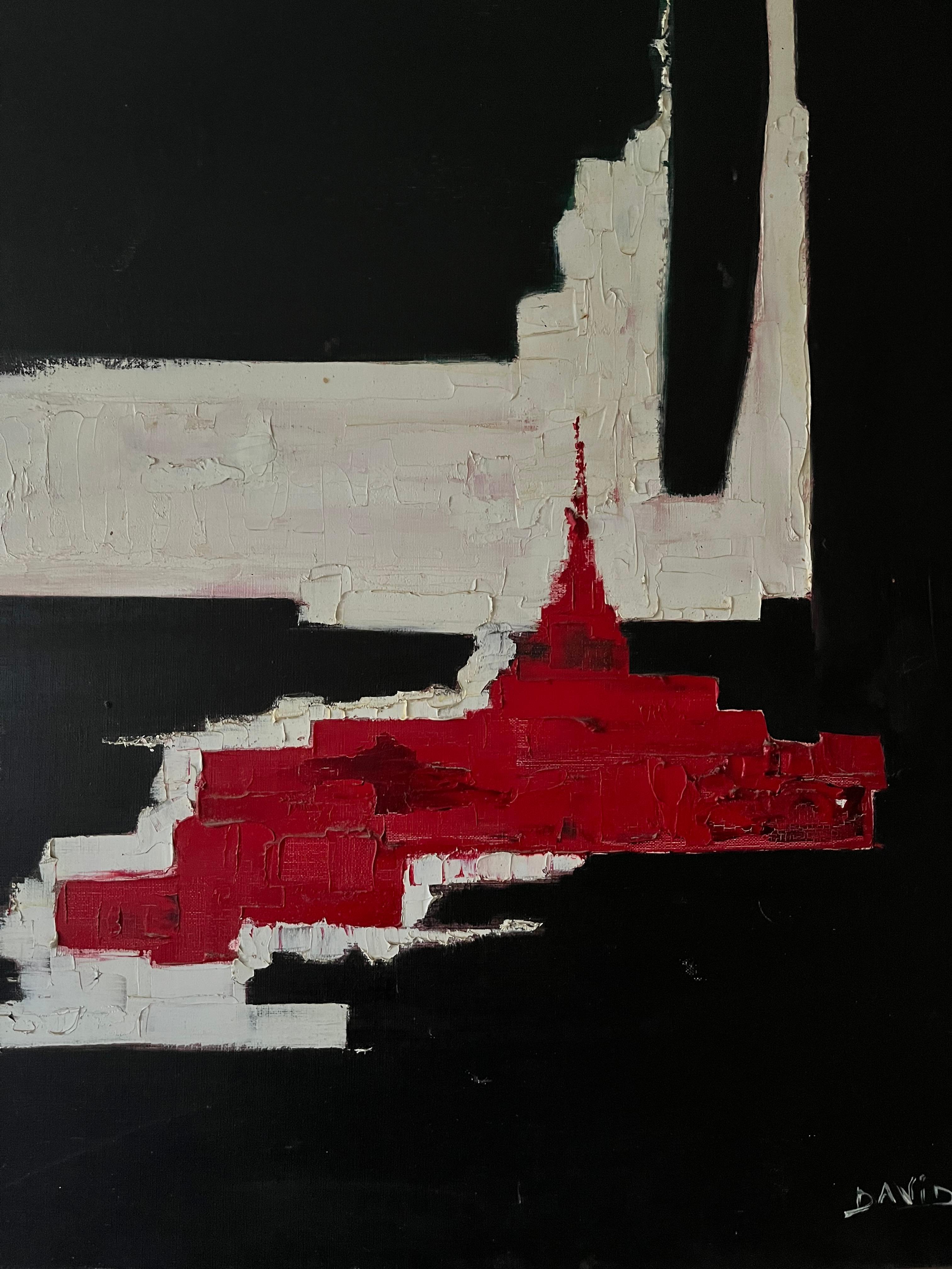 Mont Saint Michel von Jean-Marc David (Gemalt) im Angebot