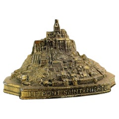 Mont Saint Michelle Souvenir Gebäude, architektonisches Modell, Vintage, Frankreich 1930er Jahre