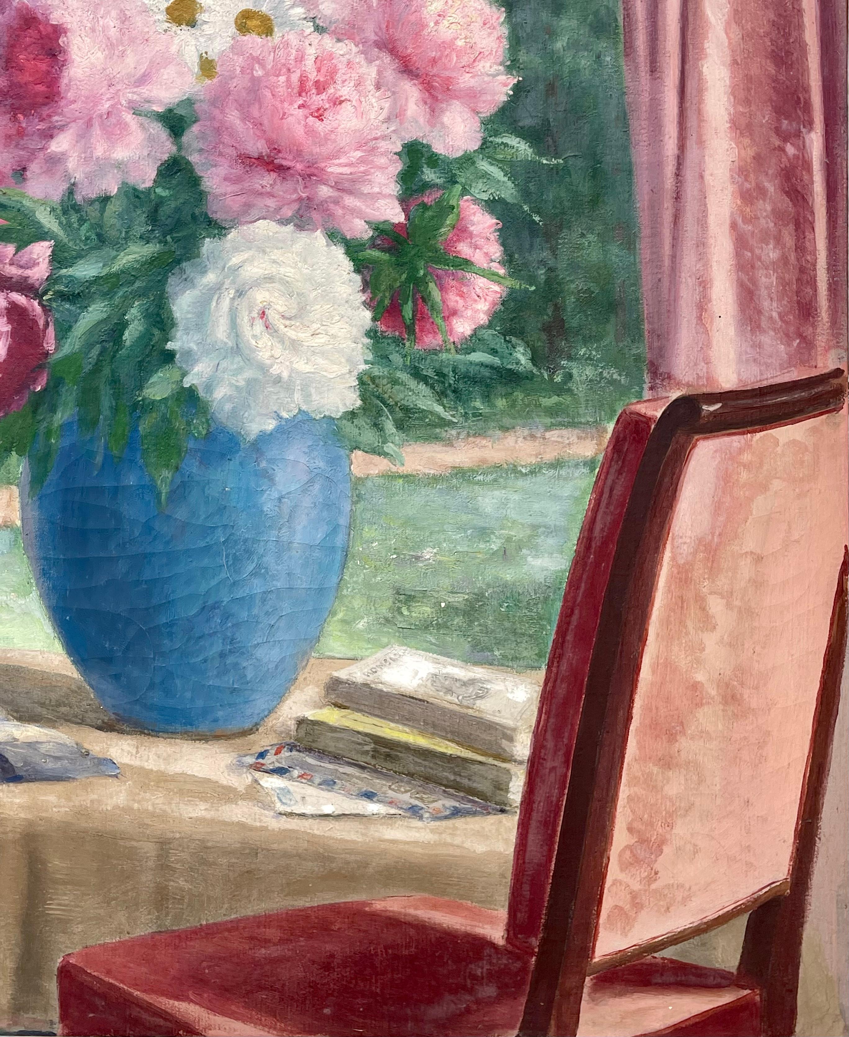 MONTAGNAC – Blumenstrauß, Öl auf Leinwand – XX. Jahrhundert (Französisch) im Angebot
