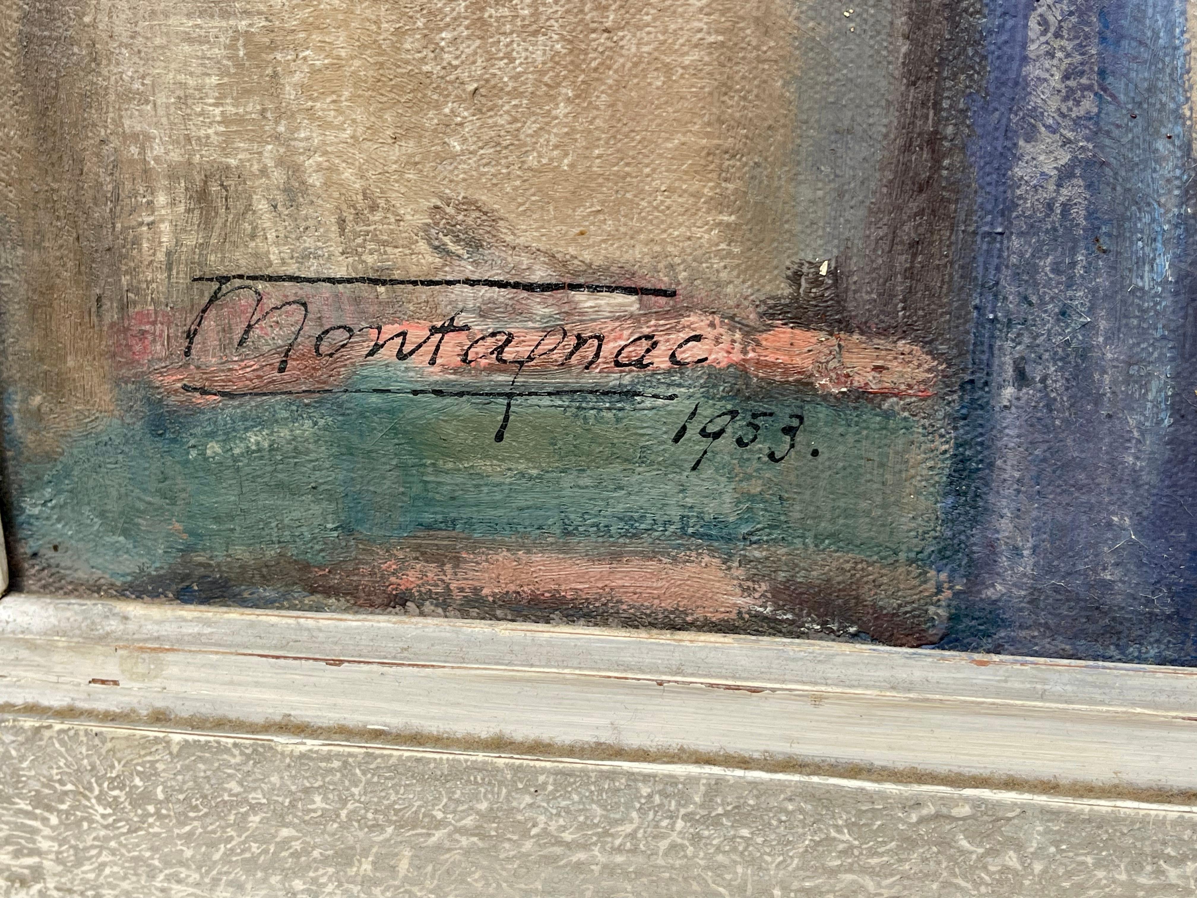MONTAGNAC – Blumenstrauß, Öl auf Leinwand – XX. Jahrhundert (20. Jahrhundert) im Angebot