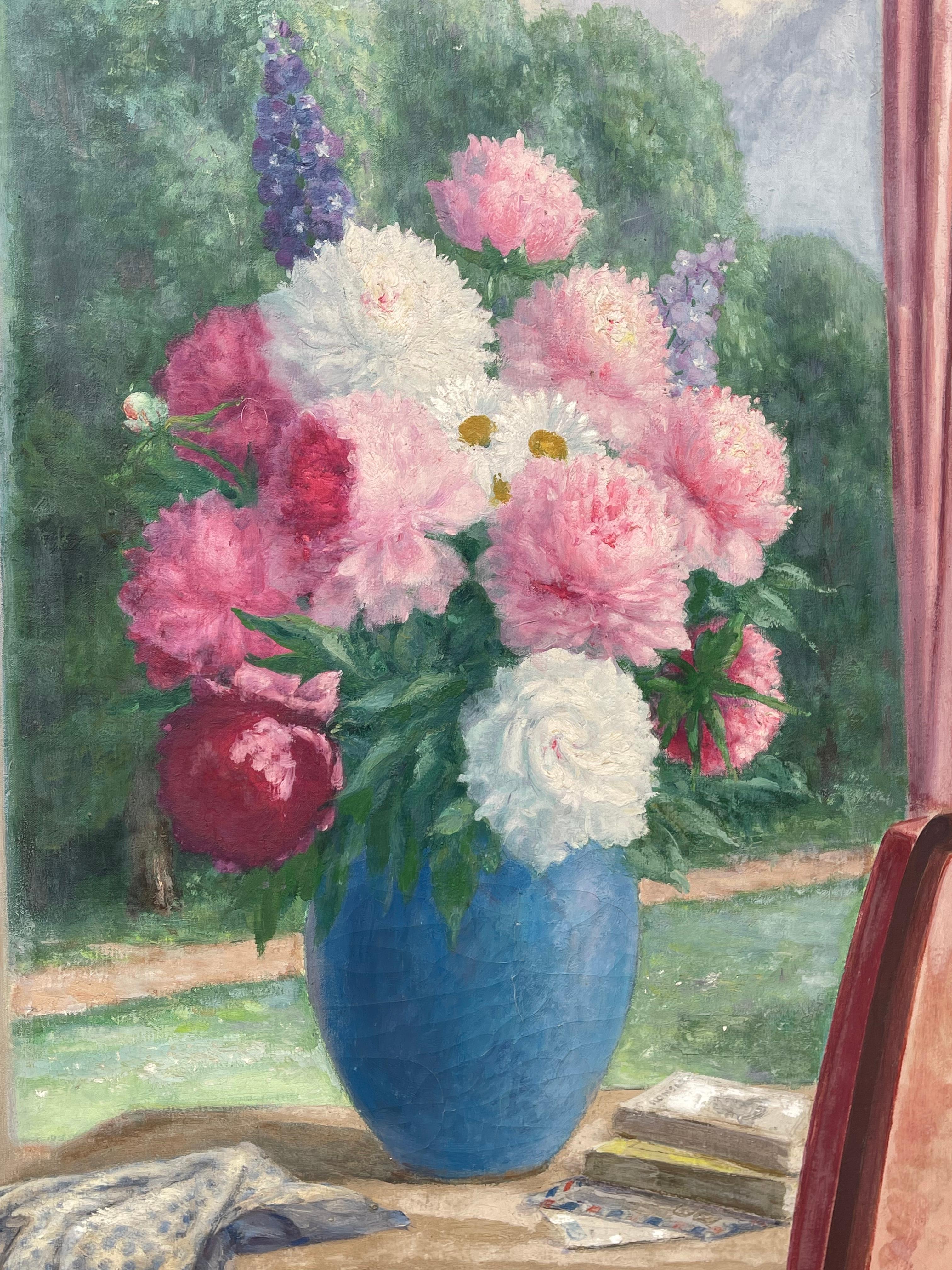 MONTAGNAC – Blumenstrauß, Öl auf Leinwand – XX. Jahrhundert im Angebot 1