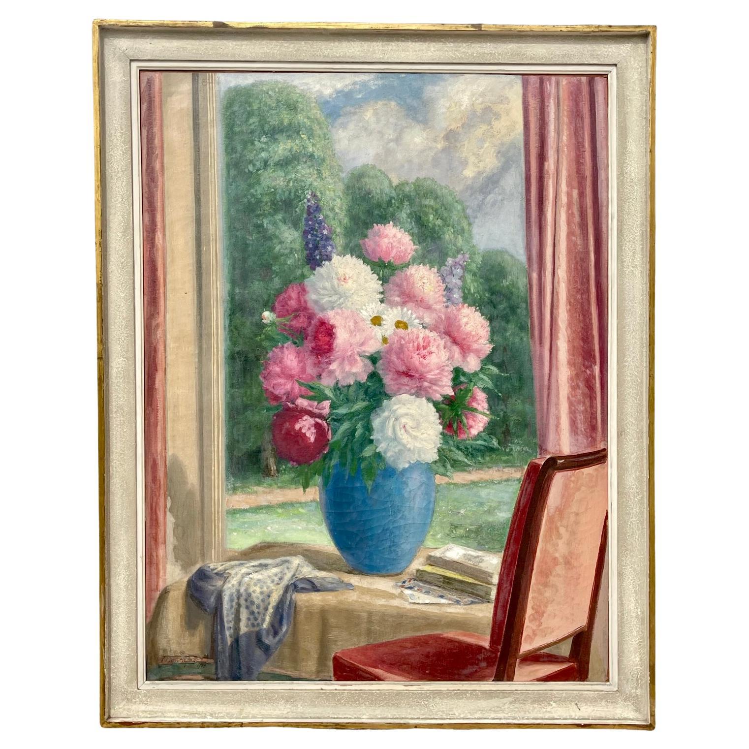 MONTAGNAC - Bouquet of Flowers, Oil on Canvas - XXth century