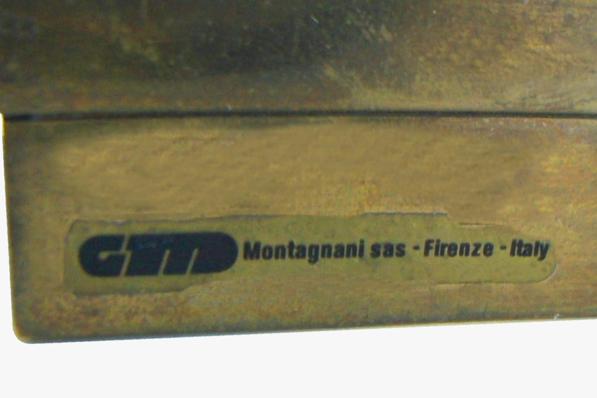 Caja Montagnani dorada y marquetería, hacia 1970 en venta 1