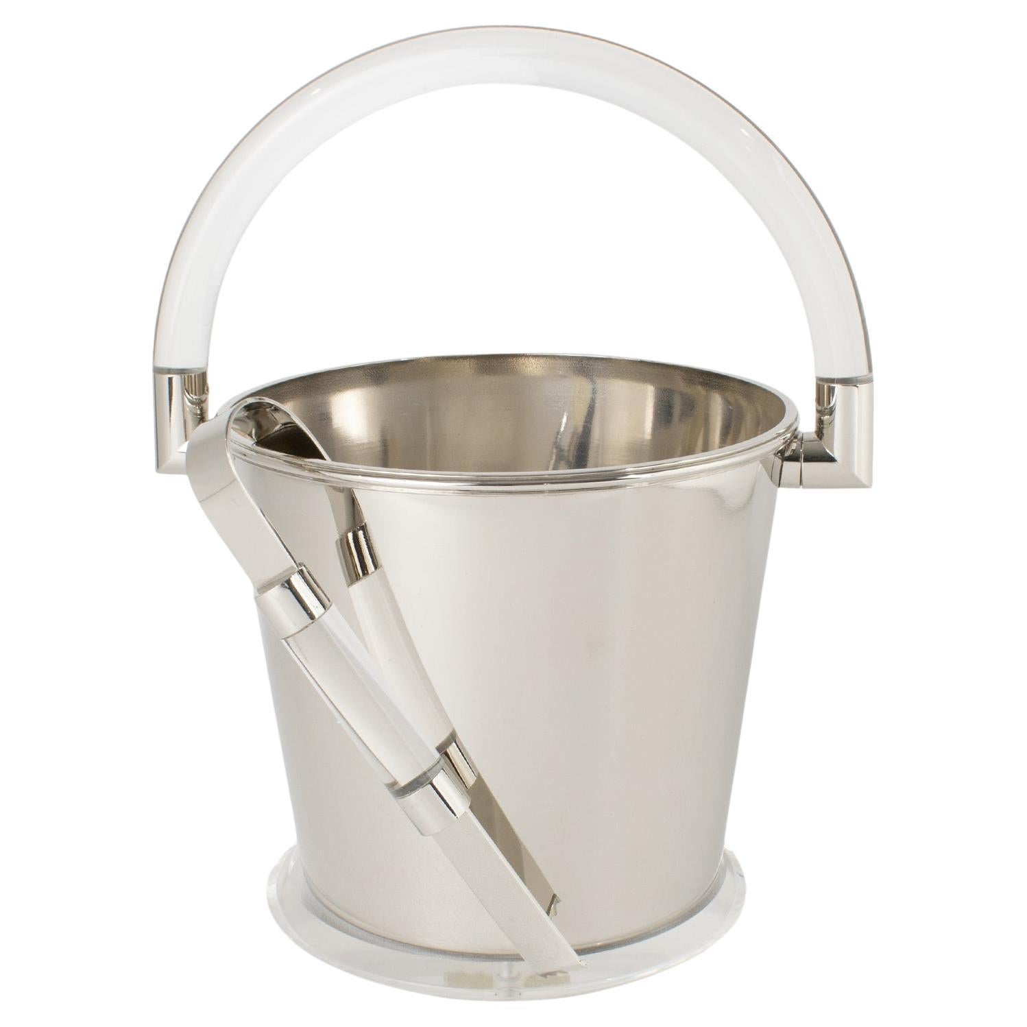 Montagnani Firenze Cubitera Modernista Memphis Cromada y Lucite