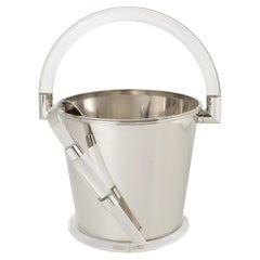 Montagnani Firenze Modernistischer Montagnani Firenze-Eiskübel aus Chrom und Lucite mit Memphis