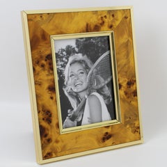 Montagnani Modernist Wood and Metal Picture Frame, Italy 1970
