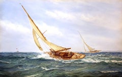 A Close Race - Montague Dawson - Watercolor on Paper - British