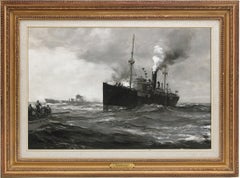 La bataille dans l'Atlantique par Montague Dawson