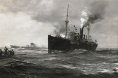 La bataille dans l'Atlantique par Montague Dawson