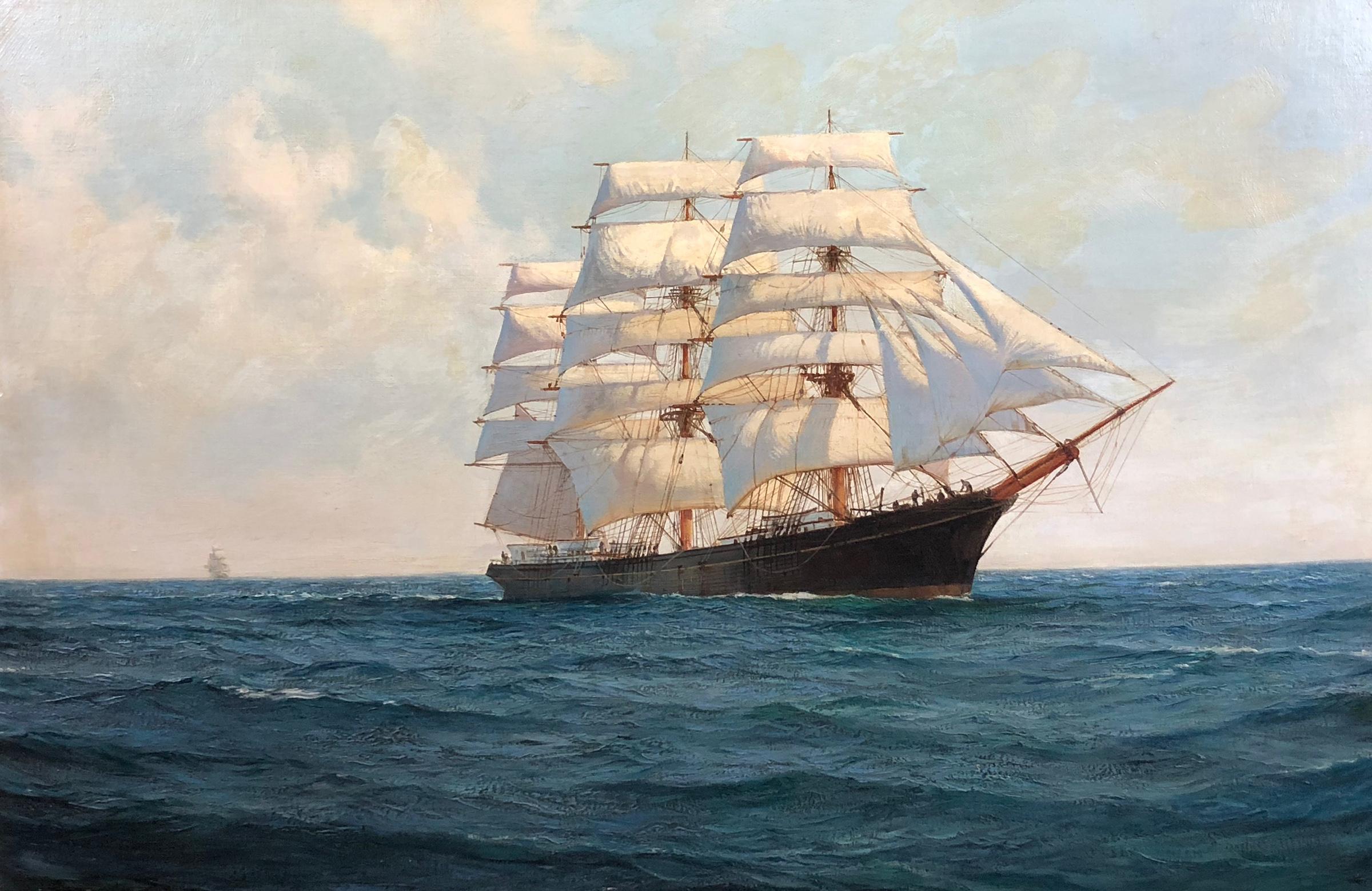 Montague Dawson Landscape Painting - Clipper Ship "L. Hogue"