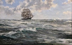 "Mighty Ocean" Oil Painting by Montague Dawson (British, 1890-1973)