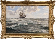 "Mighty Ocean" Oil Painting by Montague Dawson (British, 1890-1973)