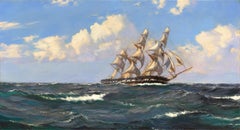 The Atlantic Packet Albion of the Black Ball Line by Montague Dawson