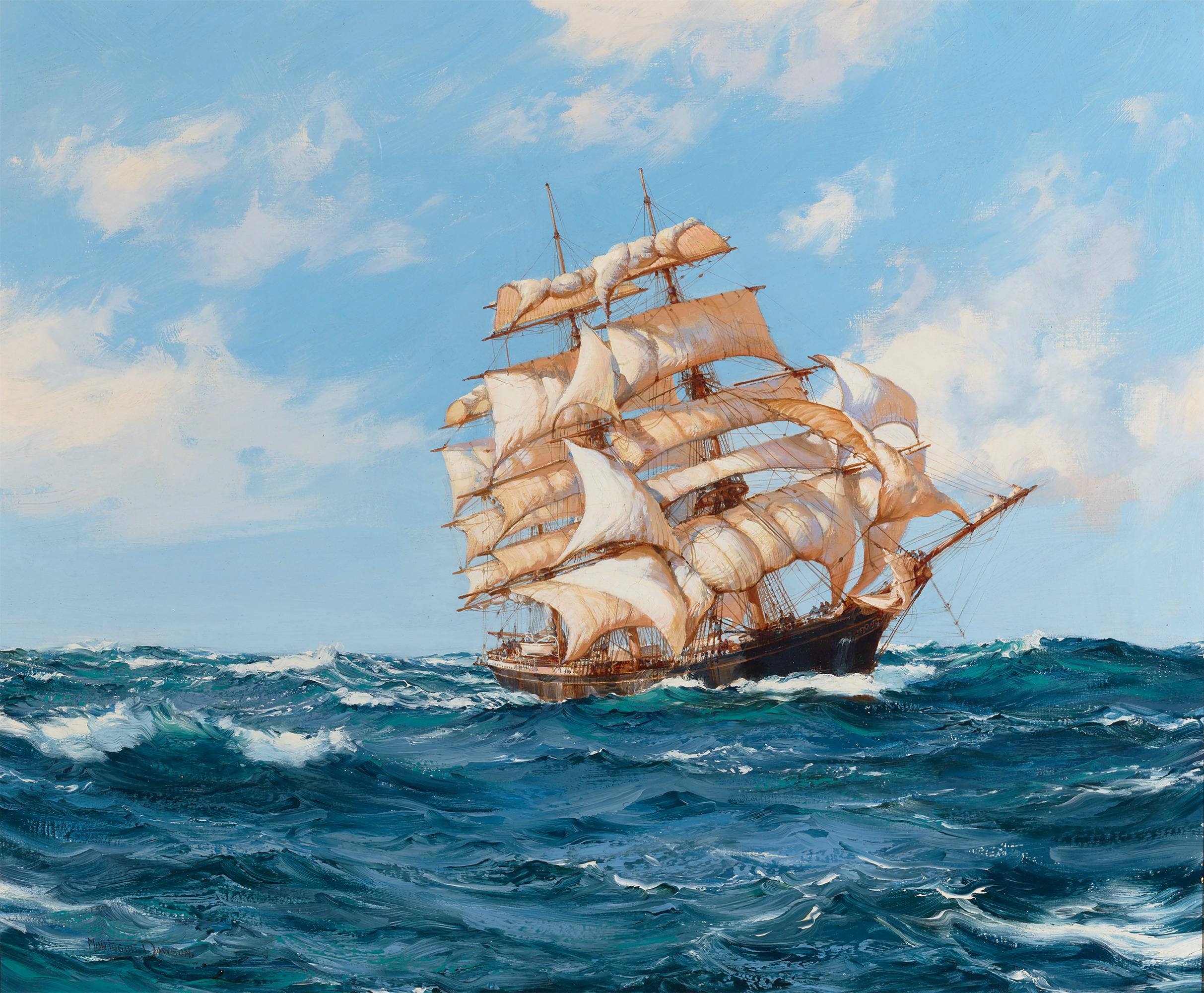 Montague Dawson Landscape Painting - The Boundless Ocean