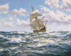 The Rising Wind by Montague Dawson, Custom Framed
