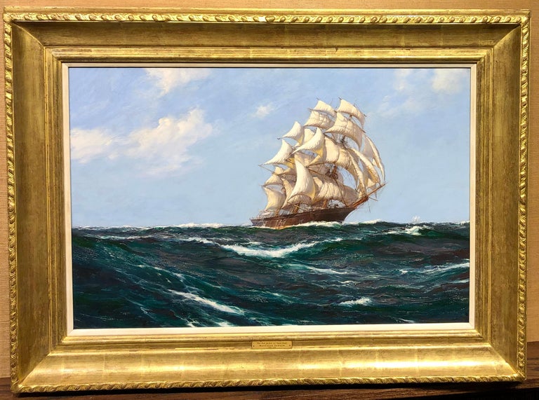 MONTAGUE DAWSON
British, 1895–1973

The “Red Jacket” on Open Seas

Signed MONTAGUE DAWSON
Oil on canvas
20 x 30 inches (50.8 x 76.2 cm)
Framed: 28 x 38 inches (71 x 96.5 cm)

The American clipper ship Red Jacket, built in Maine by George Thomas and