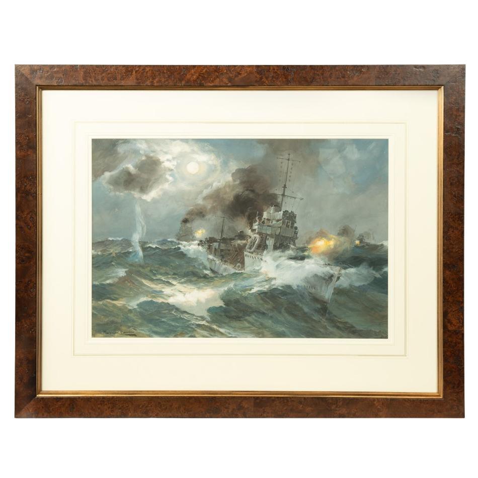 Montague Dawson: A Moonlight Scrap