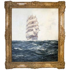 Montague Dawson, Deep Waters, Oil on Canvas Signed
