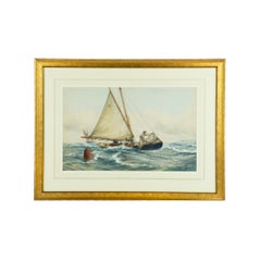 Montague Dawson: Taking in the Jib