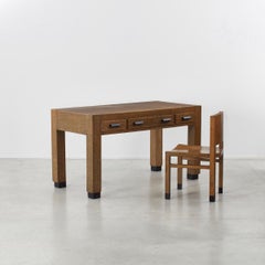 Escritorio y silla Montalcini & Pagano para Cartiere Giacomo Bosso - Italia, 1929