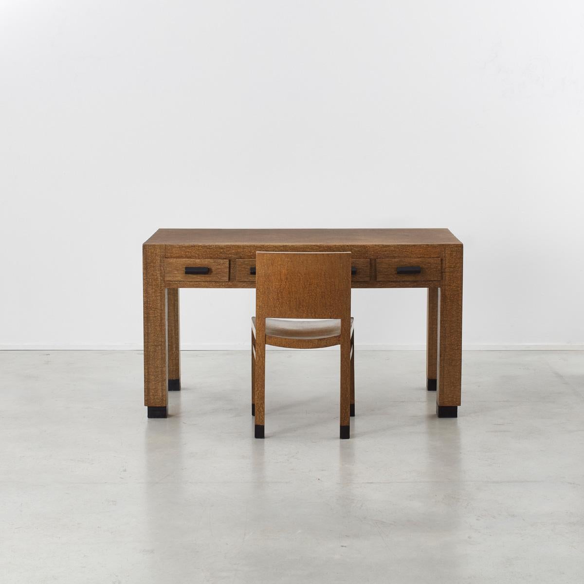 Art déco Bureau et chaise Montalcini & Pagano pour Cartiere Giacomo Bosso, Italie, 1929 en vente