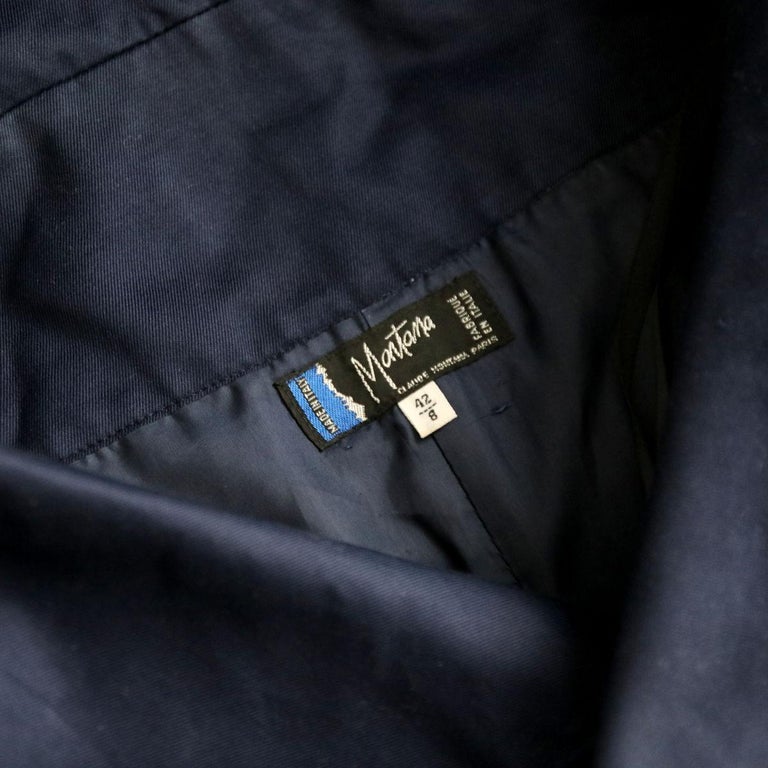 MONTANA 1990s Dark Blue Jacket With Wide Neckline from Claude Montana 1