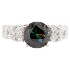 Bague Montana en or 18 carats avec saphir de 2,88 carats et diamants