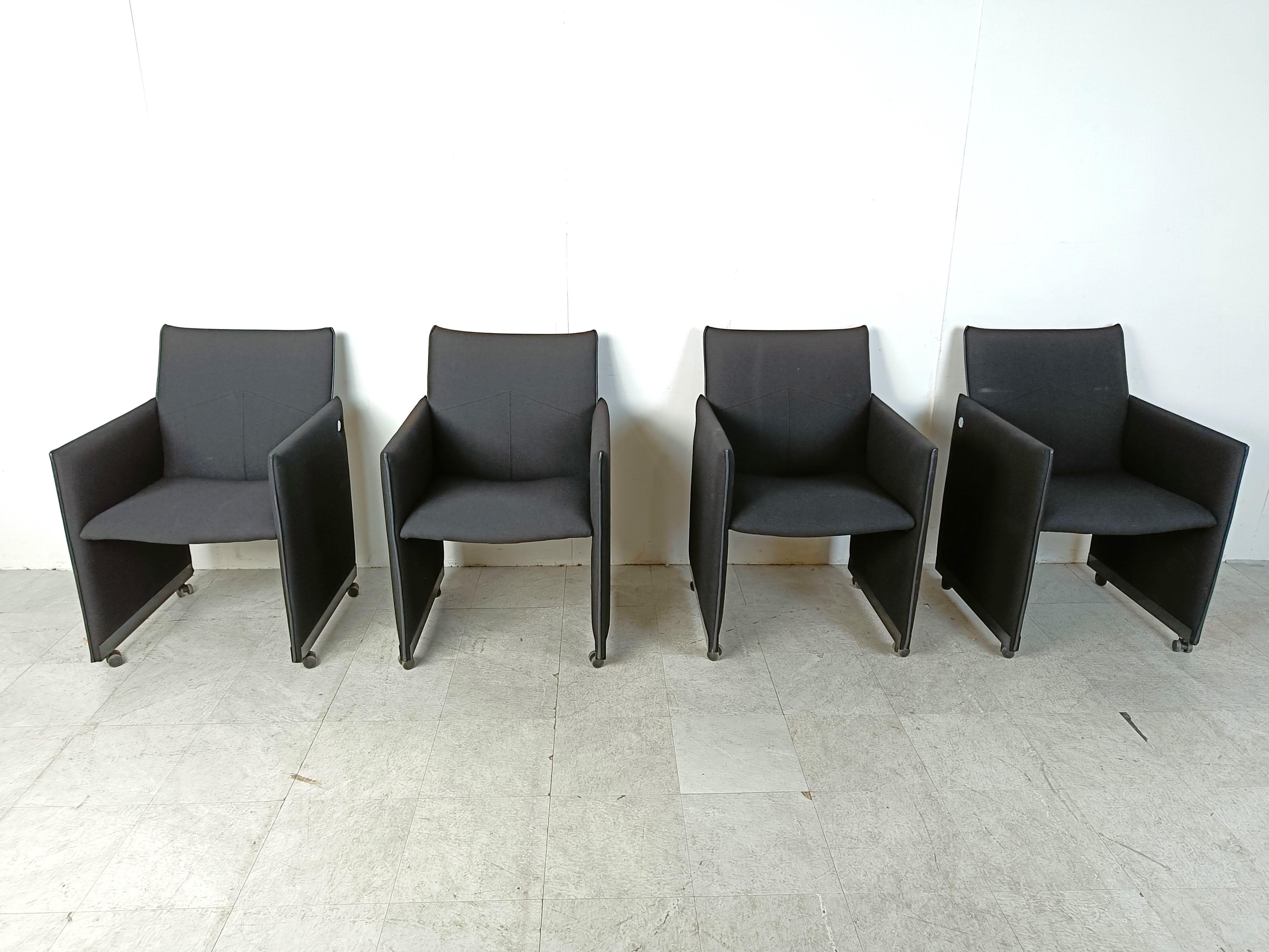 Modern Montana armchairs by Geoffrey Harcourt for Artifort, 1990s - set of 4 For Sale