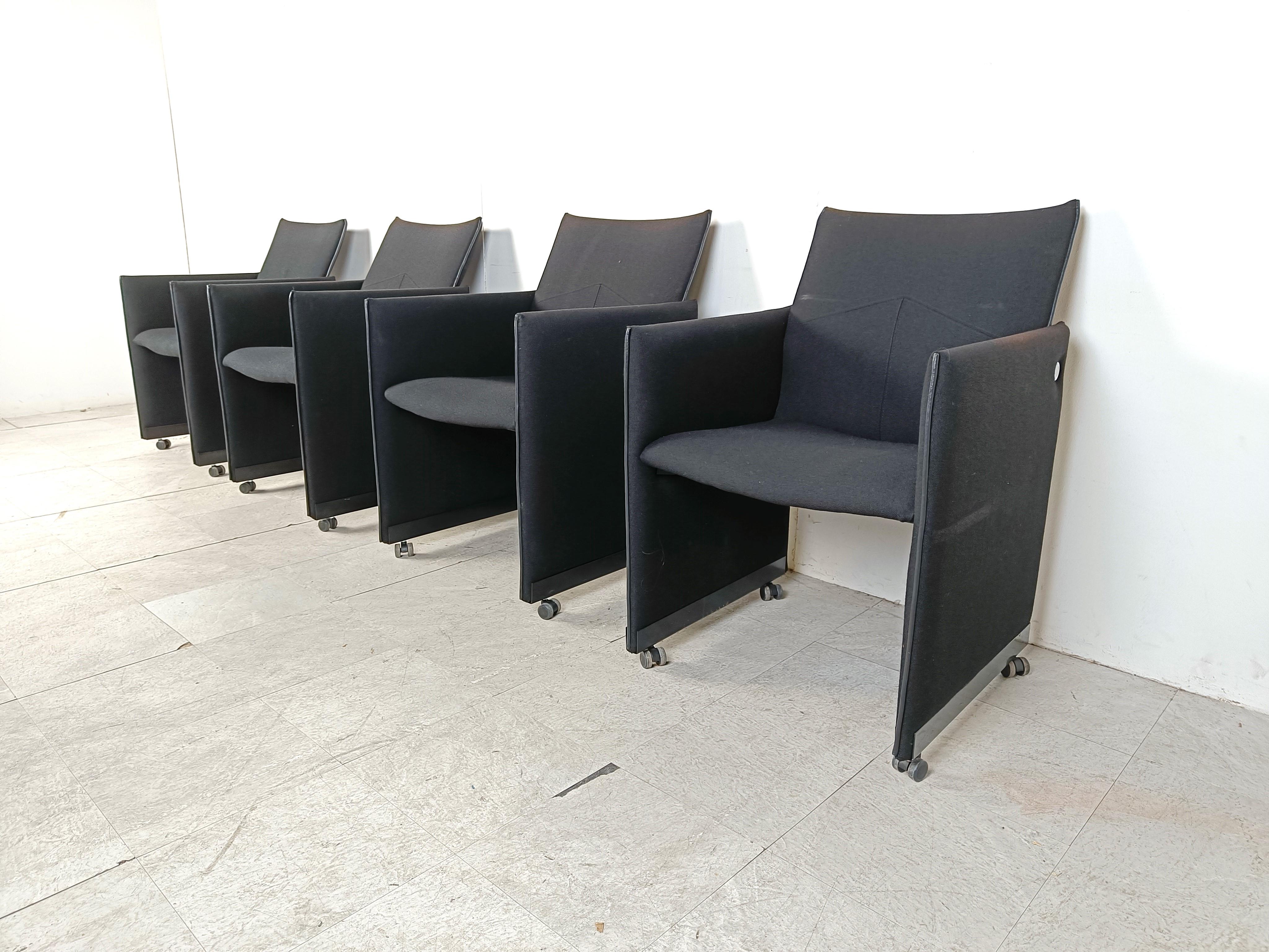Montana armchairs by Geoffrey Harcourt for Artifort, 1990s - set of 4 In Good Condition For Sale In HEVERLEE, BE