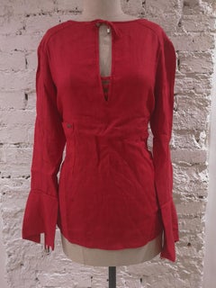 Montana blue red linen shirt