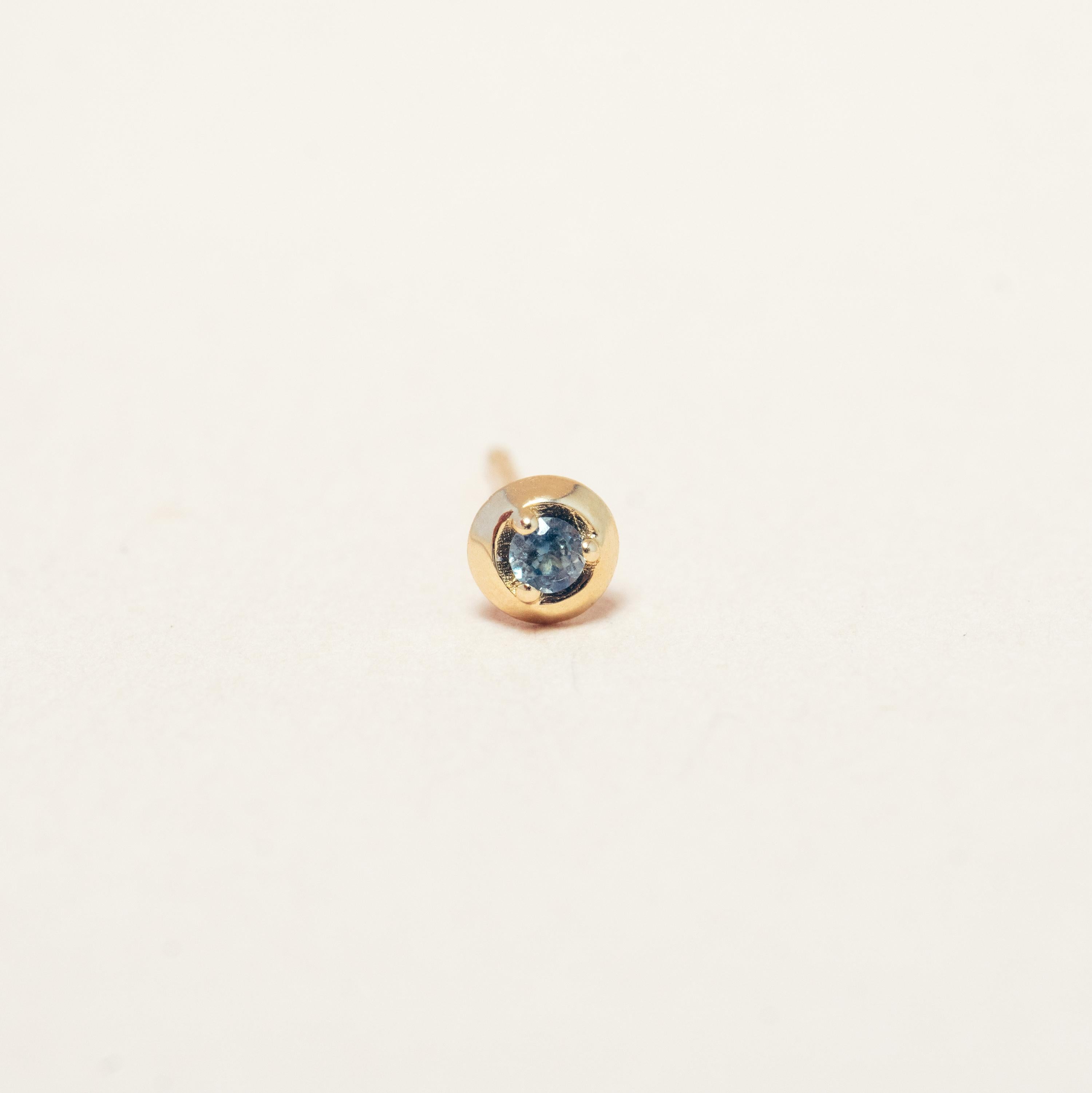 Sometimes the best things in life are the accents, the small gestures and textural pieces that add intentionality to our days. These Mini Formation Studs can pair well with larger earrings or stand well alone. The ethically mined Montana Blue