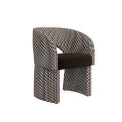 Montana Dining Chair By Porus Studio Wood Dedar Tweed Velvet Made in Portugal