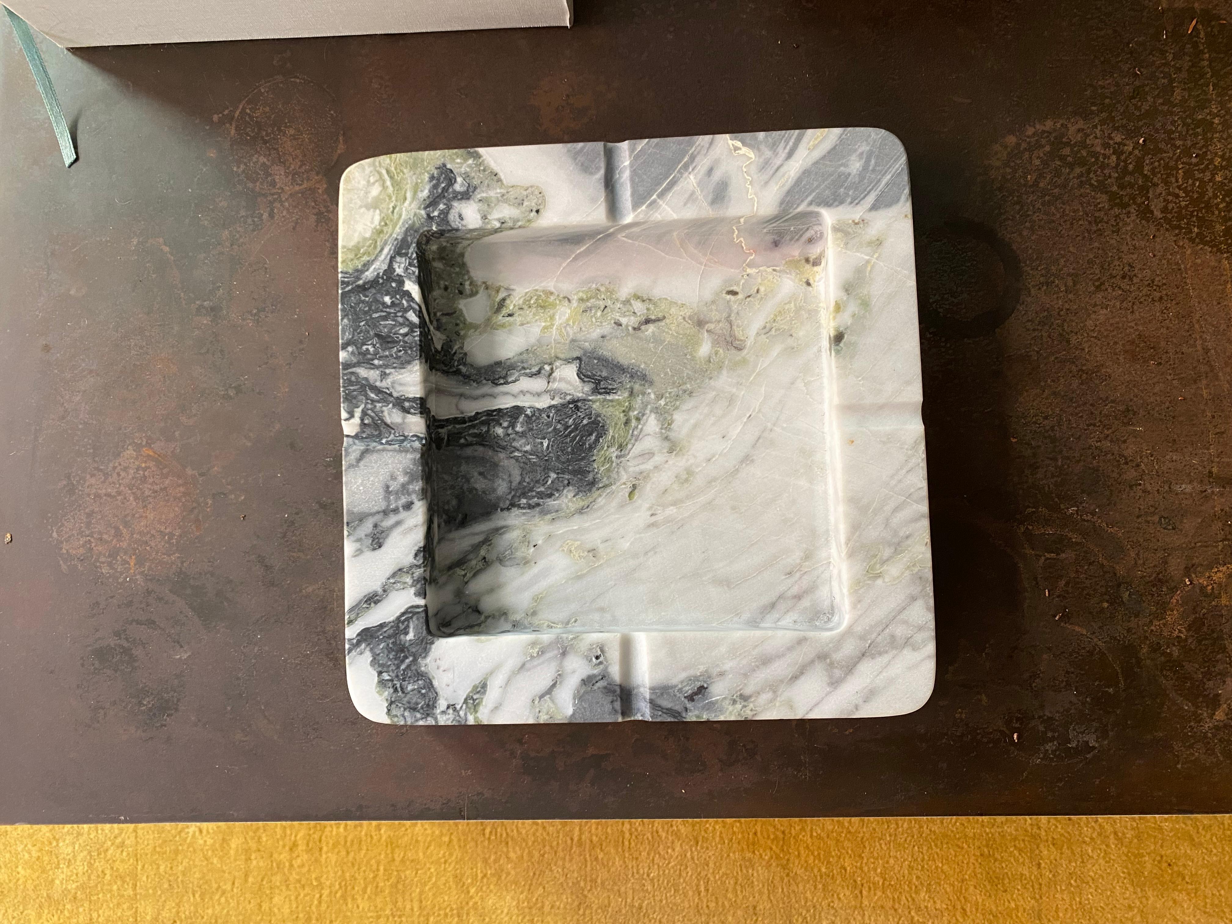 Modern Green Marble Catchall For Sale