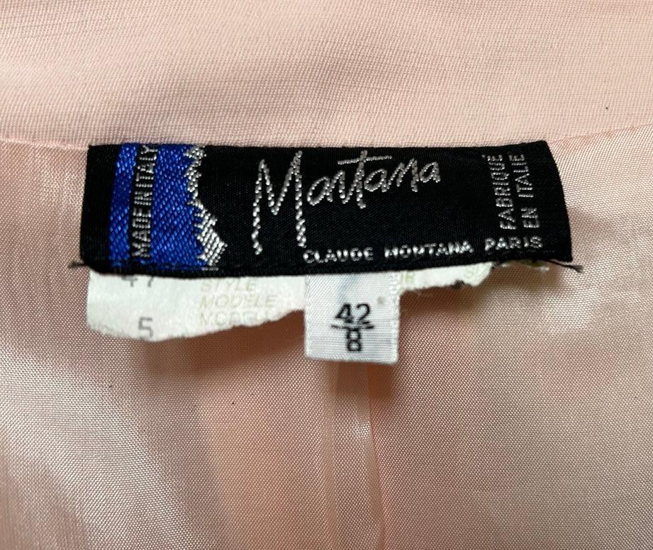 Montana Powder Pink Suit Ensemble with Hardware Drape, 1980s In Good Condition For Sale In Los Angeles, CA
