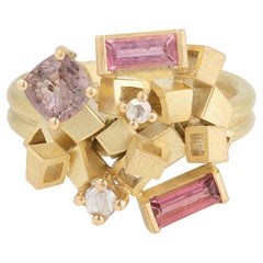 Montana Rose Cluster Ring in 18k Yellow Gold & Diamonds by Alma Sophia