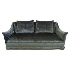 Montauk Traditional Hunter Loveseat with Custom Made Green Velvet Upholstery
