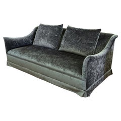 Used Montauk Traditional Hunter Loveseat with Custom Made Green Velvet Upholstery